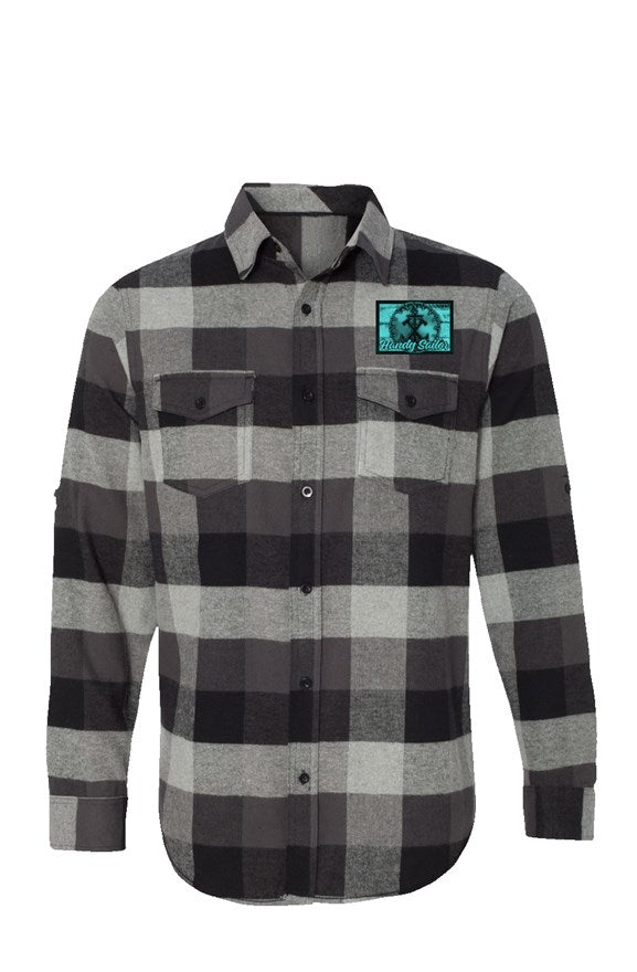 Long Sleeve Flannel Grey And Black